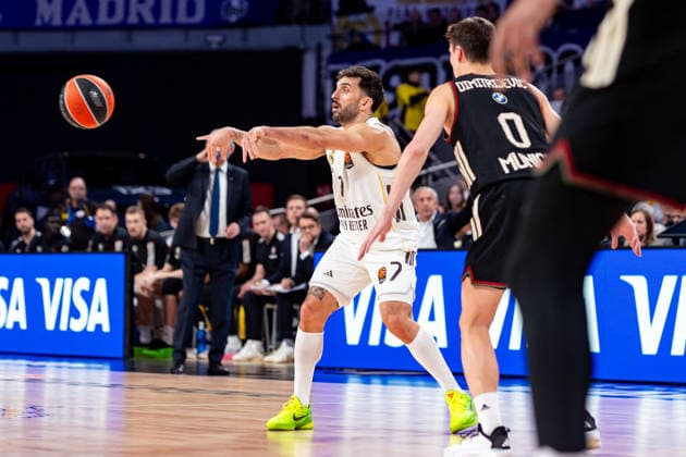 2026 Euroleague basketball Real Madrid v FC Bayern Munich February 26th 26th February 2026 Movistar Arena Madrid, Spain Euroleague Basketball Spain, Real Madrid vs FC Bayern Munich Facundo Campazzo Real Madrid Madrid Spain Basketball Copyright: xAlbaxPachecox xAgenciaxLOFx