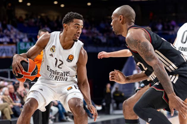 2026 Euroleague basketball Real Madrid v FC Bayern Munich February 26th 26th February 2026 Movistar Arena Madrid, Spain Euroleague Basketball Spain, Real Madrid vs FC Bayern Munich Theo Maledon Real Madrid Madrid Spain Basketball Copyright: xAlbaxPachecox xAgenciaxLOFx