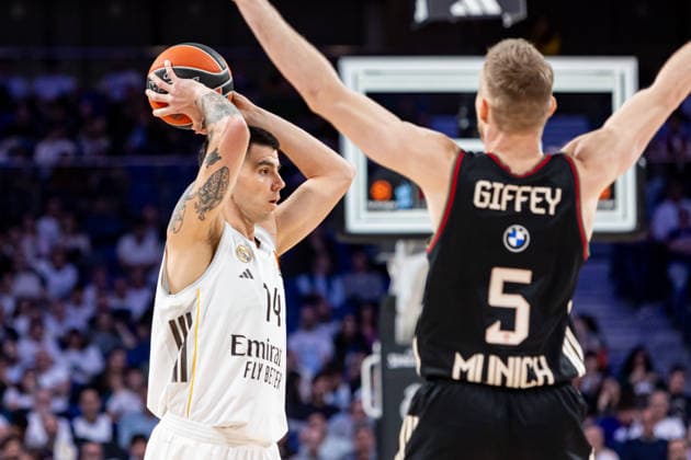 2026 Euroleague basketball Real Madrid v FC Bayern Munich February 26th 26th February 2026 Movistar Arena Madrid, Spain Euroleague Basketball Spain, Real Madrid vs FC Bayern Munich Gabriel Deck Real Madrid Madrid Spain Basketball Copyright: xAlbaxPachecox xAgenciaxLOFx