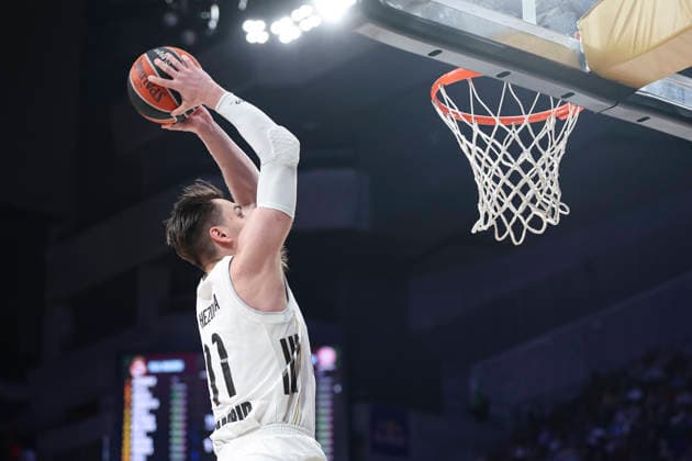 February 26, 2026, Madrid, Madrid, Spain: Mario Hezonja of Real Madrid in action during the Turkish Airlines EuroLeague Regular Season Round 29 match between Real Madrid and FC Bayern Munich at Movistar Arena on February 26, 2026, in Madrid, Spain. Real Madrid V FC Bayern Munich - Turkish Airlines EuroLeague  - ZUMAa181 20260226_zaa_a181_024 Copyright: xIrinaxR.xHipolitox