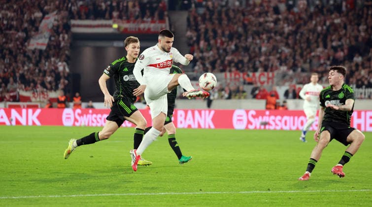 26 02 26 VfB Stuttgart Celtic Glasgow Germany, Stuttgart, 26 02 2026, Football, UEFA Europa League, Season 2025 2026, Play Offs, Second leg, VfB Stuttgart Celtic Glasgow Deniz Undav VfB Stuttgart