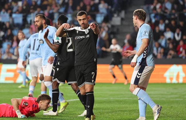 ESP, EuropaLeague, Real Celta v PAOK, 26 February 2026 Giorgios Giakoumakis of PAOK in action during the UEFA Europe League KO play off, 2st leg between Real Club Celta de Vigo and PAOK Thessalonik at Stadium Municipal Balaidos on February 26 ,2026 in Vigo (Spain) (Photo by Luis de la Mata SportPix Sipa USA Vigo Stadium Municipal Balaidos Galicia Spain Copyright: xLuisxdexlaxMatax xsportPix.org.ux