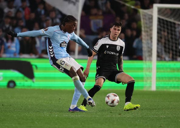 ESP, EuropaLeague, Real Celta v PAOK, 26 February 2026 Ilaix Moriba of Real Club Celta de Vigo in action during the UEFA Europe League KO play off, 2st leg between Real Club Celta de Vigo and PAOK Thessalonik at Stadium Municipal Balaidos on February 26 ,2026 in Vigo (Spain) (Photo by Luis de la Mata SportPix Sipa USA Vigo Stadium Municipal Balaidos Galicia Spain Copyright: xLuisxdexlaxMatax xsportPix.org.ux