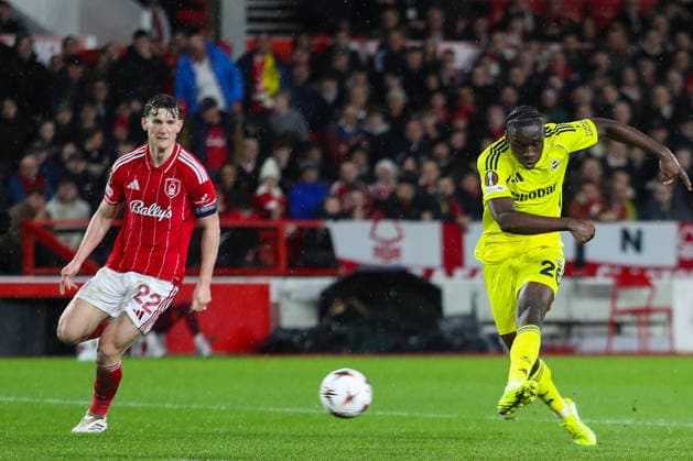 Nottingham Forest v Fenerbahce SK, UEFA Europa League Sidiki ChÃ rif Of Fenerbache shoots at goal during the Nottingham Forest v Fenerbahce SK UEFA Europa League Play-Offs 2nd Leg match at the City Ground, West Bridgford, England on 26 February 2026 Credit: Lee Keuneke Every Second Media Editorial use only. All images are copyright Every Second Media Limited. No images may be reproduced without prior permission. Copyright: xIMAGO EveryxSecondxMediax ESM-1824-0030 LeexKeunekex xEveryxSecondxMediax