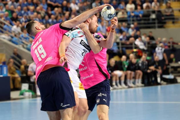 Plock 26.02.2026 Liga mistrzow pilka reczna mezczyzn faza grupowa sezon 2025 26 --- Group Chase mens handball EHF Champions League Orlen Wisla Plock - SC Magdeburg Leon Susnja Albin Lagergren Fot. Marcin Solarz FotoPyK NEWSPIX.PL --- newspix.pl 