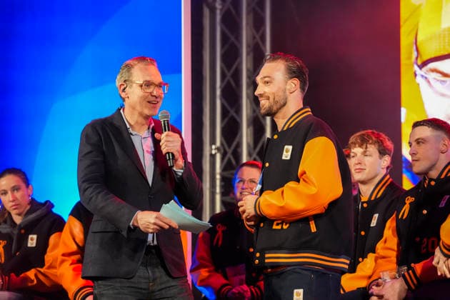 2026-02-26 - Tribute TeamNL Tribute TeamNL HEERENVEEN, NETHERLANDS - FEBRUARY 26: Jeroen Stomphorst, Kjeld Nuis during the Tribute TeamNL Tribute TeamNL at the Oude Koenarkt on February 26, 2026 in Heerenveen, Netherlands Heerenveen Oude Koenarkt Netherlands Content not available for redistribution in The Netherlands directly or indirectly through any third parties. Copyright: xDouwexBijlsmax