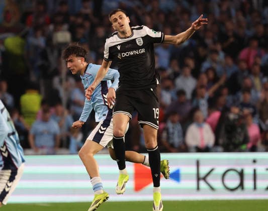 ESP, EuropaLeague, Real Celta v PAOK, 26 February 2026 Alexandedr Jeremejeff of PAOK in action during the UEFA Europe League KO play off, 2st leg between Real Club Celta de Vigo and PAOK Thessalonik at Stadium Municipal Balaidos on February 26 ,2026 in Vigo (Spain) (Photo by Luis de la Mata SportPix Sipa USA Vigo Stadium Municipal Balaidos Galicia Spain Copyright: xLuisxdexlaxMatax xsportPix.org.ux