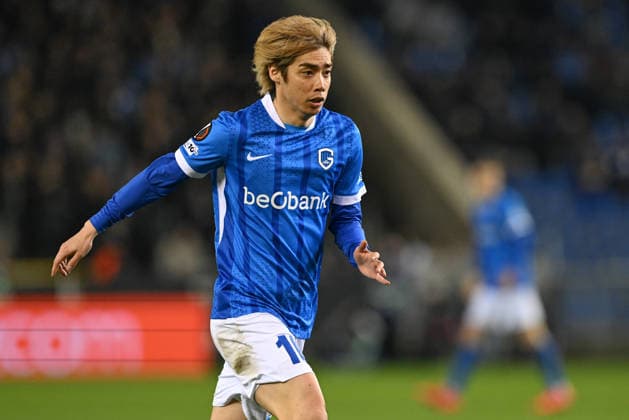 260226 KRC Genk vs Dinamo Zagreb Junya Ito (10) of Genk pictured pictured during the second leg game in the Uefa Europa League season 2025-2026 Knock Out Phase between KRC Genk and Dinamo Zagreb from Croatia on February 26 , 2026 in Genk, Belgium. (Photo by David Catry Isosport) Genk Belgium  Copyright: xDavidxCatryx 20260226DC2_2297