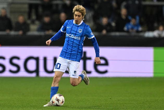 260226 KRC Genk vs Dinamo Zagreb Junya Ito (10) of Genk pictured pictured during the second leg game in the Uefa Europa League season 2025-2026 Knock Out Phase between KRC Genk and Dinamo Zagreb from Croatia on February 26 , 2026 in Genk, Belgium. (Photo by David Catry Isosport) Genk Belgium  Copyright: xDavidxCatryx 20260226DC2_3230