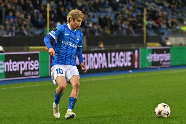 260226 KRC Genk vs Dinamo Zagreb Junya Ito (10) of Genk pictured pictured during the second leg game in the Uefa Europa League season 2025-2026 Knock Out Phase between KRC Genk and Dinamo Zagreb from Croatia on February 26 , 2026 in Genk, Belgium. (Photo by David Catry Isosport) Genk Belgium  Copyright: xDavidxCatryx 20260226DC2_3671