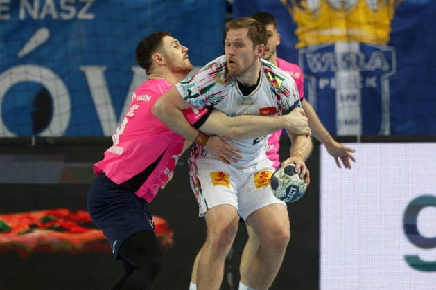 Plock 26.02.2026 Liga mistrzow pilka reczna mezczyzn faza grupowa sezon 2025 26 --- Group Chase mens handball EHF Champions League Orlen Wisla Plock - SC Magdeburg Mitja Janc Albin Lagergren Fot. Marcin Solarz FotoPyK NEWSPIX.PL --- newspix.pl 