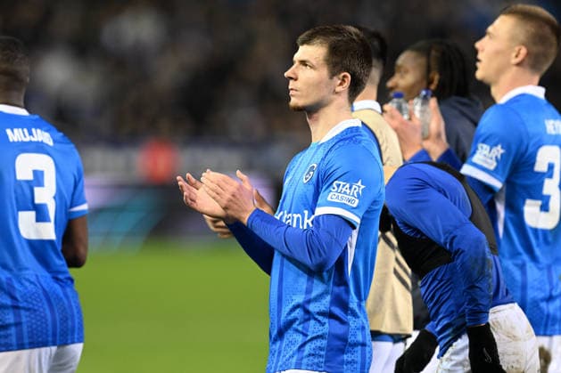 260226 KRC Genk vs Dinamo Zagreb Jarne Steuckers (7) of Genk pictured pictured during the second leg game in the Uefa Europa League season 2025-2026 Knock Out Phase between KRC Genk and Dinamo Zagreb from Croatia on February 27 , 2026 in Genk, Belgium. (Photo by David Catry Isosport) Genk Belgium  Copyright: xDavidxCatryx 20260227DC2_4424