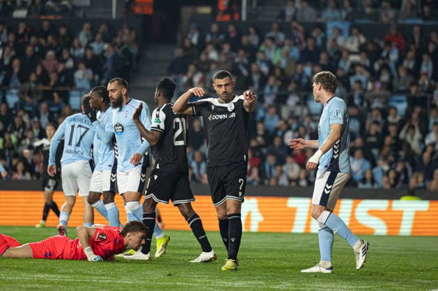 Georgios Giakoumakis seen during UEFA Europa League knock out play off game between teams of RC Celta de Vigo and PAOK FC at Estadio de Balaidos (Maciej Rogowski Ball Raw Images PT) Vigo Estadio de Balaidos Spain Copyright: xMaciejxRogowskix _ROG5826