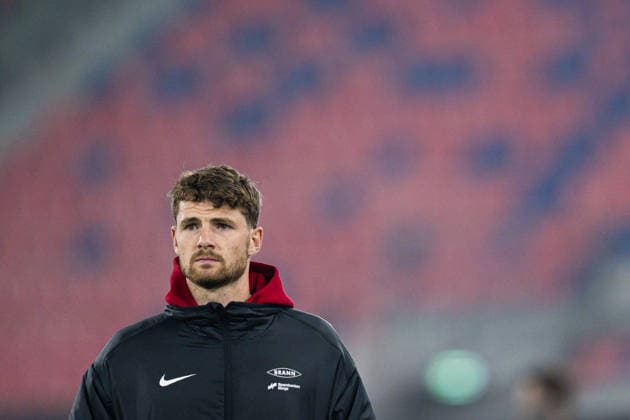 260226 Jacob Sorensen of Brann looks dejected afterl the UEFA Europa League football match between Bologna and Brann on February 26, 2026 in Bologna Photo Marius Simensen BILDBYRAN COP 238 MM0058 bbeng bologna brann depp football fotball fotboll soccer uefa europa league  Copyright: MARIUSxSIMENSEN BB260226ZY026