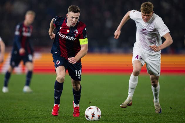 260226 Lewis Ferguson of Bologna during the UEFA Europa League football match between Bologna and Brann on February 26, 2026 in Bologna Photo Marius Simensen BILDBYRAN COP 238 MM0058 bbeng bologna brann football fotball fotboll soccer uefa europa league  Copyright: MARIUSxSIMENSEN BB260226ZQ022