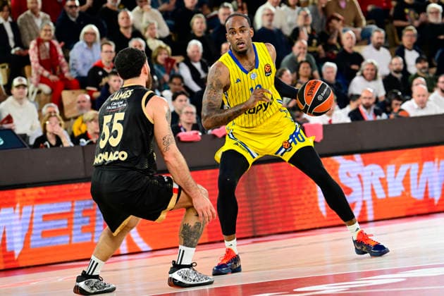 BASKET-BALL : AS Monaco VS Maccabi Rapyd Tel Aviv - Turkish Airlines EuroLeague - 26 02 2026 Oshae Brissett (Maccabi) - Turkish Airlines EuroLeague match between AS Monaco and Maccabi Rapyd Tel Aviv on February 26, 2026 at the Gaston-MÃ decin sports hall in Monaco MonacoMonaco  Copyright: xWilliamxCannarellax