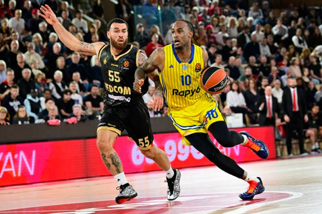 BASKET-BALL : AS Monaco VS Maccabi Rapyd Tel Aviv - Turkish Airlines EuroLeague - 26 02 2026 Oshae Brissett (Maccabi) - Turkish Airlines EuroLeague match between AS Monaco and Maccabi Rapyd Tel Aviv on February 26, 2026 at the Gaston-MÃ decin sports hall in Monaco MonacoMonaco  Copyright: xWilliamxCannarellax