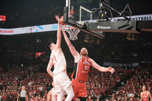 Alex Kirk (JPN), FEBRUARY 26, 2026 - Basketball : FIBA Basketball World Cup 2027 Asian Qualifiers First Round Group B match between Japan - China at Okinawa Suntory Arena, Okinawa, Japan. Noxthirdxpartyxsales  aflo_321437461