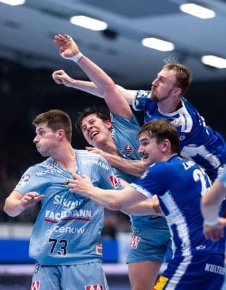 DAIKIN HBL HANDBALL MEN 1 BL 23 GAME DAY THSV EISENACH HC ERLANGEN FOR EDITORIAL PURPOSES ONLY p 26 02 2026 Eisenach DAIKIN HBL Handball 1 Bundesliga Herren Saison 2025 2026 23 Spieltag Werner Assmann Halle ThSV Eisenach HC Erlangen im Foto Dominik Solak 30 ThSV Eisenach , Felix Aellen 22 ThSV Eisenach , Florian Scheerer 10 HC Erlangen and Viggo Kristjansson 73 HC Erlangen Germany Thuringia Eisenach Copyright SaschaxFromm Copyright: SaschaxFromm doc84r2hhkgrl41g12d9fy5 ,EDITORIAL USE ONLY Copyright: SaschaxFromm