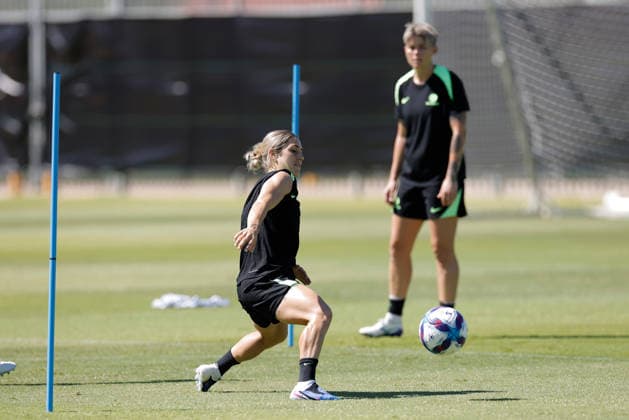 SOCCER MATILDAS TRAINING, Katrina Gorry of Australia is seen during a Matildas training session at Sam Kerr Football Centre in Perth, Friday, February 27, 2026. ( NO ARCHIVING PERTH WESTERN AUSTRALIA AUSTRALIA  Copyright: xRICHARDxWAINWRIGHTx 20260227125630437495