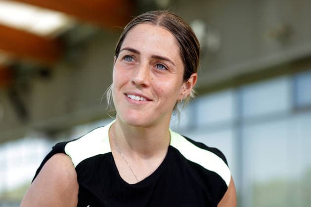 SOCCER KATRINA GORRY press conference, PK, Pressekonferenz Matildas midfielder Katrina Gorry speaks to media during a press conference at Sam Kerr Football Centre in Perth, Friday, February 27, 2026. ( NO ARCHIVING PERTH WESTERN AUSTRALIA AUSTRALIA  Copyright: xRICHARDxWAINWRIGHTx 20260227133528879688