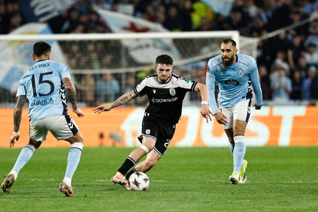 Christos Zafeiris (PAOK), FEBRUARY 26, 2026 - Football Soccer : UEFA Europa League KO play-offs 2nd leg match between RC Celta de Vigo - PAOK FC at the Estadio Balaidos in Vigo, Spain. Noxthirdxpartyxsales  aflo_321443967