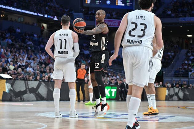 Real Madrid v FC Bayern Munich - Euroleague 2025 2026 - 26 Feb 2026 Isiaha Mike of FC Bayern Munich during the EuroLeague match between Real Madrid and FC Bayern Munich at Movistar Arena Victory of the Real Madrid 93-70 Madrid Spain Copyright: xAtilanoxGarciax xSOPAxImagesx photos06689