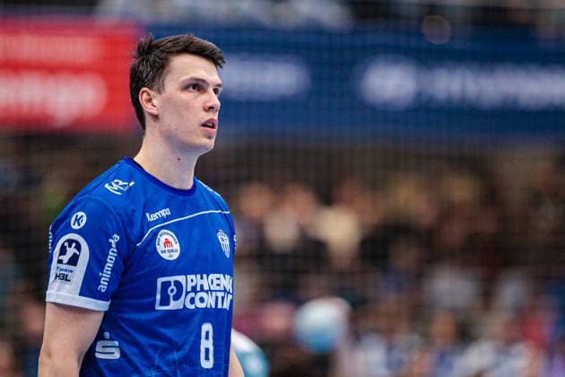 Frederik Simak TBV Lemgo Lippe, 08 GER, TBV Lemgo Lippe vs Handball Sport Verein Hamburg, Handball, 1 Bundesliga, 23 Matchday, Season 2025 2026, 26 02 2026 GER, TBV Lemgo Lippe vs Handball Sport Verein Hamburg, Handball, 1 Bundesliga, 23 Matchday, Season 2025 2026, 26 02 2026 Lemgo Copyright: xEibner-Pressefoto JanxRollingerx EP_JSK