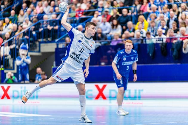 Nicolaj Joergensen Handball Sport Verein Hamburg, 11 on seven-meter 7-meter throw GER, TBV Lemgo Lippe vs Handball Sport Verein Hamburg, Handball, 1 Bundesliga, Matchday 23, Season 2025 2026, 26 02 2026 GER, TBV Lemgo Lippe vs Handball Sport Verein Hamburg, Handball, 1 Bundesliga, Matchday 23, Season 2025 2026, 26 02 2026 Lemgo Copyright: xEibner-Pressefoto JanxRollingerx EP_JSK