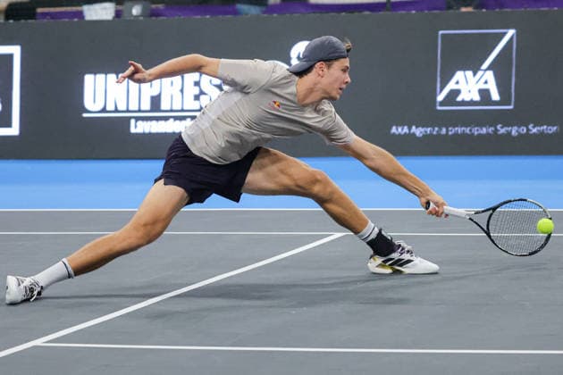 TENNIS - Internazionali di Tennis - Challenger Citta di Lugano Joel SCHWAERZLER (AUT) during Challenger Citta di Lugano, International Tennis match in Lugano, Switzerland, February 26 2026 Lugano Switzerland  Copyright: xIPAxSport ABACAx