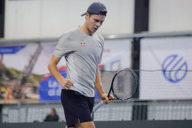 TENNIS - Internazionali di Tennis - Challenger Citta di Lugano Joel SCHWAERZLER (AUT) during Challenger Citta di Lugano, International Tennis match in Lugano, Switzerland, February 26 2026 Lugano Switzerland  Copyright: xIPAxSport ABACAx