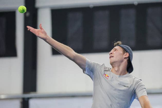 TENNIS - Internazionali di Tennis - Challenger Citta di Lugano Joel SCHWAERZLER (AUT) during Challenger Citta di Lugano, International Tennis match in Lugano, Switzerland, February 26 2026 Lugano Switzerland  Copyright: xIPAxSport ABACAx