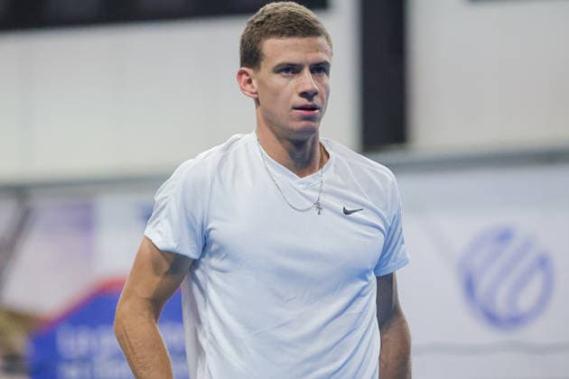 Daniil GLINKA (EST) during Challenger Citta di Lugano, International Tennis match in Lugano, Switzerland, February 26 2026  Copyright: xRobertaxCorradin IPAxSportx xipa-agency.netx xx IPA_72098122 IPA_Agency_IPA72098122