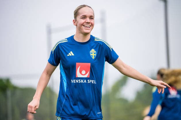 260227 Hanna Lundkvist during a training session with the women s national football team of Sweden on February 27, 2026 in Albuferia Photo Ludvig Thunman BILDBYRAN code LT LT0776 fotboll football soccer fotball vm kval kval fifa womens world cup qualifier qualifier träning practice training sverige sweden dam bbeng sverige sweden  Copyright: LUDVIGxTHUNMAN BB260227LT007