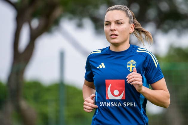 260227 Johanna Rytting Kaneryd during a training session with the women s national football team of Sweden on February 27, 2026 in Albuferia Photo Ludvig Thunman BILDBYRAN code LT LT0776 fotboll football soccer fotball vm kval kval fifa womens world cup qualifier qualifier träning practice training sverige sweden dam bbeng sverige sweden  Copyright: LUDVIGxTHUNMAN BB260227LT010
