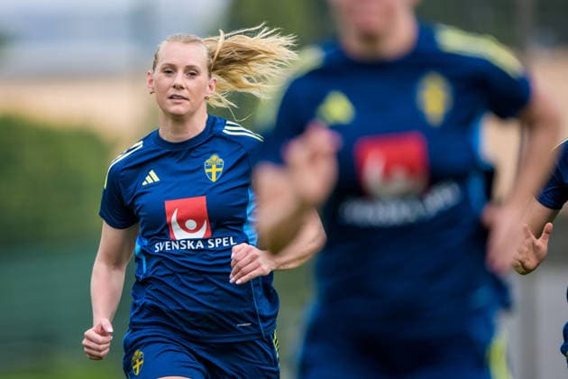 260227 Stina Blackstenius during a training session with the women s national football team of Sweden on February 27, 2026 in Albuferia Photo Ludvig Thunman BILDBYRAN code LT LT0776 fotboll football soccer fotball vm kval kval fifa womens world cup qualifier qualifier träning practice training sverige sweden dam bbeng sverige sweden  Copyright: LUDVIGxTHUNMAN BB260227LT012