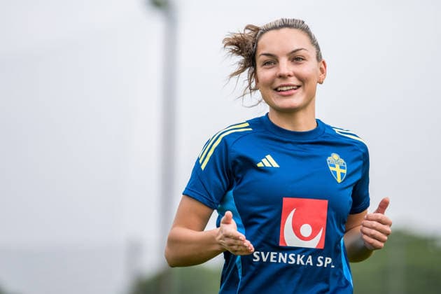 260227 Johanna Rytting Kaneryd during a training session with the women s national football team of Sweden on February 27, 2026 in Albuferia Photo Ludvig Thunman BILDBYRAN code LT LT0776 fotboll football soccer fotball vm kval kval fifa womens world cup qualifier qualifier träning practice training sverige sweden dam bbeng sverige sweden  Copyright: LUDVIGxTHUNMAN BB260227LT017