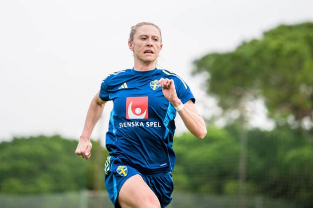 260227 Rebecka Blomqvist during a training session with the women s national football team of Sweden on February 27, 2026 in Albuferia Photo Ludvig Thunman BILDBYRAN code LT LT0776 fotboll football soccer fotball vm kval kval fifa womens world cup qualifier qualifier träning practice training sverige sweden dam bbeng sverige sweden  Copyright: LUDVIGxTHUNMAN BB260227LT038