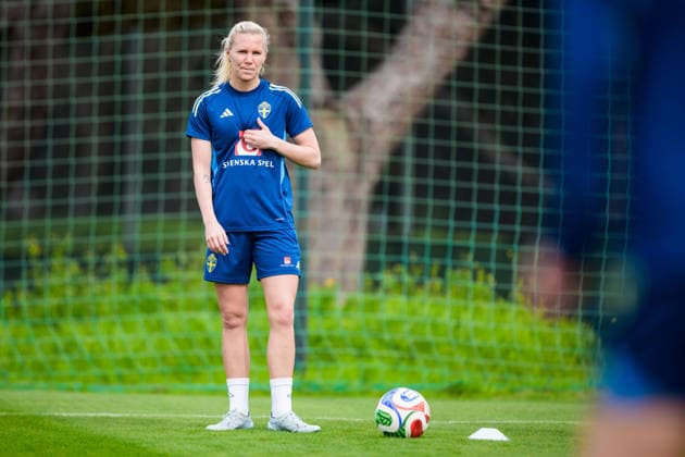 260227 Josefine Rybrink during a training session with the women s national football team of Sweden on February 27, 2026 in Albuferia Photo Ludvig Thunman BILDBYRAN code LT LT0776 fotboll football soccer fotball vm kval kval fifa womens world cup qualifier qualifier träning practice training sverige sweden dam bbeng sverige sweden  Copyright: LUDVIGxTHUNMAN BB260227LT040