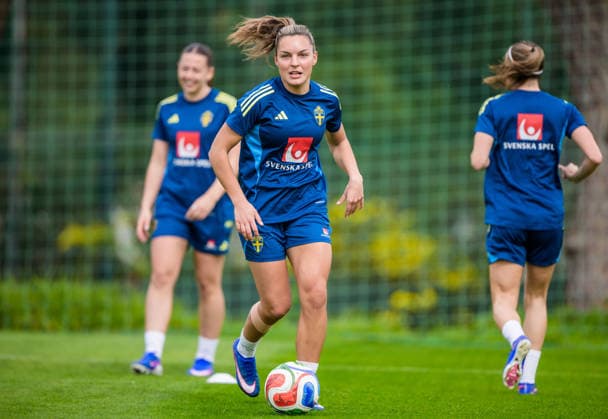 260227 Johanna Rytting Kaneryd during a training session with the women s national football team of Sweden on February 27, 2026 in Albuferia Photo Ludvig Thunman BILDBYRAN code LT LT0776 fotboll football soccer fotball vm kval kval fifa womens world cup qualifier qualifier träning practice training sverige sweden dam bbeng sverige sweden  Copyright: LUDVIGxTHUNMAN BB260227LT042