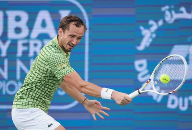 Daniil Medvedev, Dubai Duty Free Tennis Championships, Dubai, U A E Tennis Dubai Tennis Championships 2026 ATP Dubai Duty Free Tennis Stadium Dubai United Arab Emirates 28 February 2026 Copyright: xJuergenxHasenkopfx