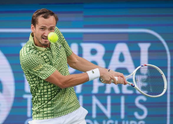 Daniil Medvedev, Dubai Duty Free Tennis Championships, Dubai, U A E Tennis Dubai Tennis Championships 2026 ATP Dubai Duty Free Tennis Stadium Dubai United Arab Emirates 28 February 2026 Copyright: xJuergenxHasenkopfx