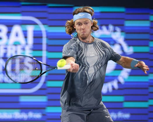 Andrey Rublev, Dubai Duty Free Tennis Championships, Dubai, U A E Tennis Dubai Tennis Championships 2026 ATP Dubai Duty Free Tennis Stadium Dubai United Arab Emirates 28 February 2026 Copyright: xJuergenxHasenkopfx