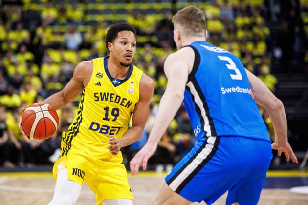 260227 Melwin Pantzar of Sweden during the FIBA World Cup Qualifier game between Sweden and Estonia on February 27, 2026 in Stockholm Photo Kenta Jönsson BILDBYRAN COP 210 KJ0314 basketball vm kval kval fiba world cup qualifiers sverige estland sweden estonia bbeng  Copyright: KENTAxJÖNSSON BB260227KJ023