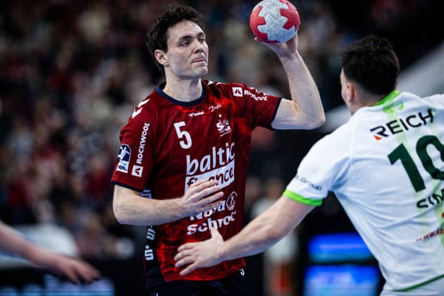 DAIKIN HBL SG Flensburg Handewitt vs HSG Wetzlar 27 02 26 Niclas Kirkelokke Nr 05, SG Flensburg Handewitt vs Josip Simic Nr 10, HSG Wetzlar DAIKIN HBL SG Flensburg Handewitt vs HSG Wetzlar, GP JOULE Arena on 27 02 26 Copyright: xBEAUTIFULxSPORTS MarioxM.xKobergx