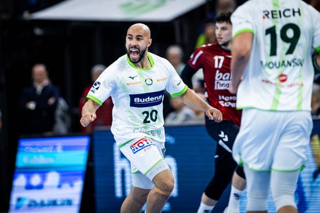 DAIKIN HBL SG Flensburg Handewitt vs. HSG Wetzlar 27 02 26 Cheers for David Cyrill Akakpo No 20, HSG Wetzlar DAIKIN HBL SG Flensburg Handewitt vs. HSG Wetzlar, GP JOULE Arena on 27 02 26 Copyright: xBEAUTIFULxSPORTS MarioxM.xKobergx