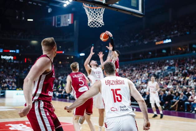 Ryga 27.02.2026 KOSZYKOWKA KOSZKADRA REPREZENTACJA POLSKI MECZ LOTWA - POLSKA ELIMINACJE MISTRZOSTW SWIATA 2027 - - - MEN BASKETBALL POLISH national team, Nationalteam WORLD CUP SERIES QUALIFIERS GAME LATVIA - POLAND NZ Kamil Laczynski , FOT. WOJCIECH FIGURSKI 058SPORT.PL NEWSPIX.PL --- newspix.pl  FOT. WOJCIECH FIGURSKI 058SPORT.PL