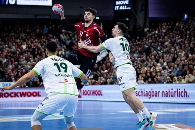 DAIKIN HBL SG Flensburg Handewitt vs HSG Wetzlar 27 02 26 Marko Grgic Nr 17, SG Flensburg Handewitt vs Josip Simic Nr 10, HSG Wetzlar DAIKIN HBL SG Flensburg Handewitt vs HSG Wetzlar, GP JOULE Arena on 27 02 26 Copyright: xBEAUTIFULxSPORTS MarioxM.xKobergx