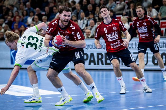 DAIKIN HBL SG Flensburg Handewitt vs HSG Wetzlar 27 02 26 Johannes Golla No 04, SG Flensburg Handewitt in attack DAIKIN HBL SG Flensburg Handewitt vs HSG Wetzlar, GP JOULE Arena on 27 02 26 Copyright: xBEAUTIFULxSPORTS MarioxM.xKobergx