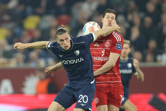 Noah Loosli VfL Bochum and Cedric Itten Fortuna Düsseldorf in a duel during the 2 Bundesliga match between Fortuna Düsseldorf and VfL Bochum, Merkur Spiel Arena on February 27, 2026 in Düsseldorf, Germany Photo by Oliver Kaelke DeFodi Images Noah Loosli VfL Bochum and Cedric Itten Fortuna Düsseldorf battle for the ball during the 2 Bundesliga match between Fortuna Düsseldorf and VfL Bochum at Merkur Spiel Arena on February 27, 2026 in Düsseldorf, Germany Photo by Oliver Kaelke DeFodi Images Photo by Oliver Kaelke DeFodi Images